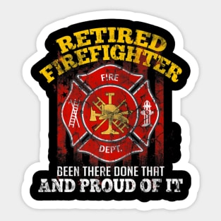 Proud Fireman Retirement Gift Retired Firefighter Premium Sticker